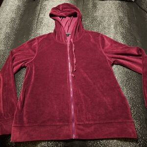 Juicy Couture Red Fleece Jacket with Hood